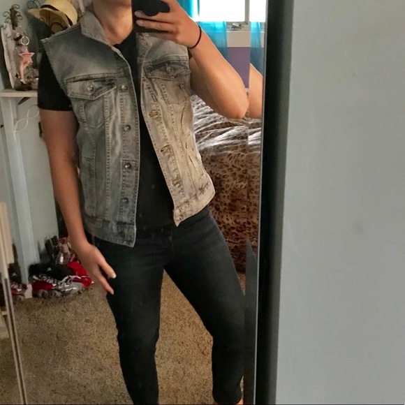 Merona Denim Jean Vest Size XS - Picture 5 of 8
